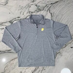 Bald Head Blues Mens Golf 1/4 Zip Pullover Gray‎ Performance Top